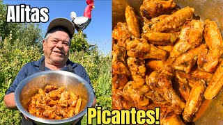 Como Hacer Las Mejores Alitas De Pollo PicosasHot Wings🌿🍗🌶️ [upl. by Rycca]