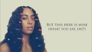 SOLANGE  DONT TOUCH MY HAIR OFFICIAL LYRICS [upl. by Thorwald]