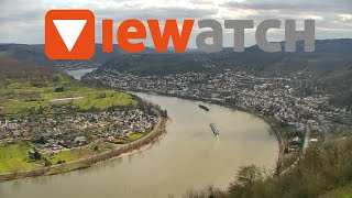 Livecam Gedeonseck  Boppard Filsen und Rheinschleife Bopparder Hamm  Mittelrheintal [upl. by Aivul]