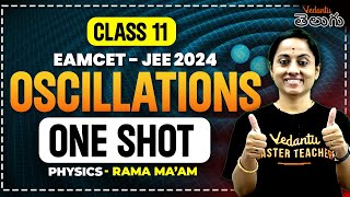 Oscillations Class 11 Physics One Shot  Class 11 Chapter 14  EAMCETNEETJEE 2024 KRD Madam [upl. by Nylesaj]