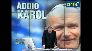 LA NOTIZIA DELLA MORTE DI PAPA GIOVANNI PAOLO II  2 APRILE 2005 EDIZIONE STRAORDINARIA [upl. by Kostman]