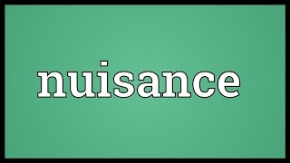 Nuisance Meaning [upl. by Kennett]