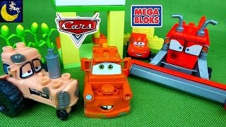 Disney Cars Mega Bloks Toys Tractor Tipping Frank Chewball Tractor Tow Mater Lightning Mcqueen Toys [upl. by Neri]