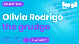 Olivia Rodrigo  the grudge Karaoke Piano [upl. by Ellener]