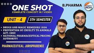 UNIT  4  PHARMA JURIS  BPHARMA  5 SEM  COMPLETE CONCEPT  1 VIDEO [upl. by Wrand280]