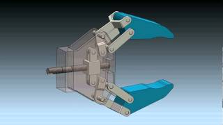 Robot Gripper Mechanism in SolidWorks 2012 [upl. by Axela]