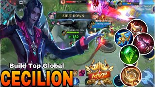 New One Hit Build Cecilion Insane LifeSteal  Build Top 1 Global Cecilion  MLBB [upl. by Atiek]