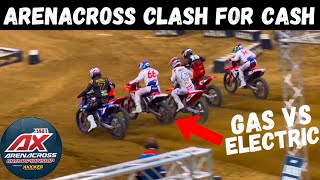 1ST EVER GAS VS ELECTRIC AMA ARENACROSS RACE 2000 To WIN  Clash for Cash Kicker AX Reno Round 1 [upl. by Soracco]