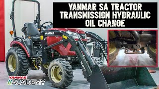 YANMAR SA Tractor Transmission Hydraulic Oil Change [upl. by Yna]