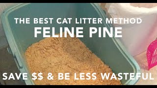 The Best Cat Litter Method  Feline Pine How To  Less Mess amp Saves Money [upl. by Armitage]