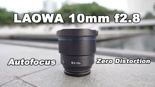 LAOWA 10mm f28 Autofocus ZeroD FullFrame  Handson Review [upl. by Ahsertal343]