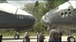 Rare Space Shuttles Nose to Nose Say Goodbye [upl. by Aldin]