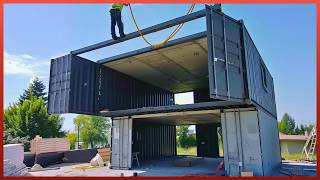 Building 2Floors Shipping Container Home with Amazing Terrace  Start to Finish mlgkontejneri3283 [upl. by Ahsiki73]