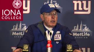 Tom Coughlin Press Conference Following 3835 Loss To Carolina Panthers [upl. by Brodie]