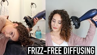 How to Diffuse Curly Hair without Frizz for Beginners [upl. by Kylah322]