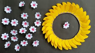 Beautiful Paper Flower Wall HangingEasy Craft For Home DecorationDIY Wallmate [upl. by Ximenez]