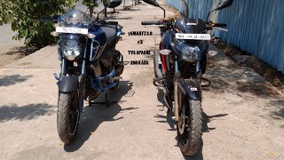 Yamaha fzs 30 vs TVS Apache rtr 200v abs [upl. by Femmine436]