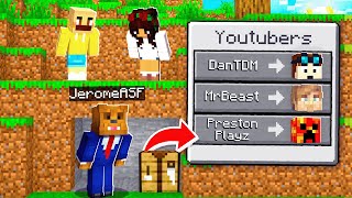 Minecraft Manhunt But I Become YouTubers [upl. by Eversole]