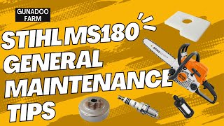 Stihl MS180 general maintenance tips [upl. by Asirrak714]