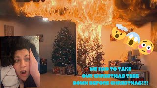 HAD TO TAKE OUR CHRISTMAS TREE DOWN BEFORE CHRISTMAS vlogmas christmas christmastree [upl. by Atteloj308]