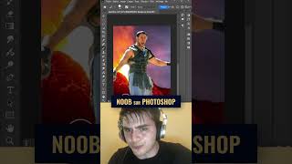 Noob VS Pro sur Photoshop  Changer de fond photoshop memes [upl. by Ardnoel296]