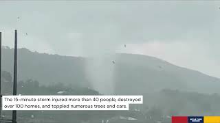 Tornado swept through Haïti’s northwestern town of BassinBleu [upl. by Ymor497]