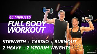 Full Body  Low Impact Strength  Cardio  Burnout  45 Minutes [upl. by Notned]