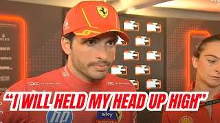 Carlos Sainz Emotional Last Post Race Interview with Ferrari [upl. by Dru10]