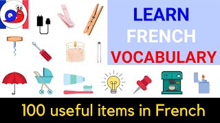 Learn French Vocabulary  100 useful words for everyday life situations [upl. by Delaney506]