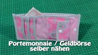 PORTEMONNAIE  GELDBÖRSE SELBER NÄHEN I DIY  Nähen für Anfänger I Tutorial [upl. by Yra]