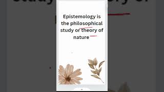 Meaning of Epistemology amp Types of epistemologies selfstudy179 youtubeshorts net neteducation [upl. by Appolonia]