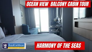 Harmony of the Seas Ocean View Balcony Cabin Tour [upl. by Alil]