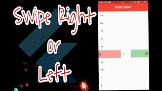 Flutter How to use right swipe and left Swipe in ListView Easy Steps [upl. by Caves]