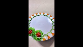 Creative plate trim Plate setting skills Fruit and vegetable modeling Eating a sense of ceremon [upl. by Ymerrej]