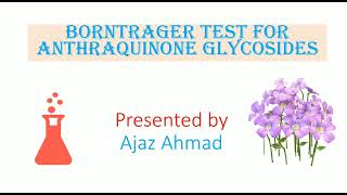 Borntrager Test for Anthraquinone Glycosides [upl. by Ityak]