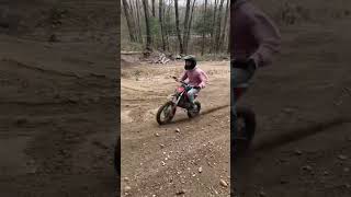 Chinese pit bike attempts steep hill climb [upl. by Vinnie609]