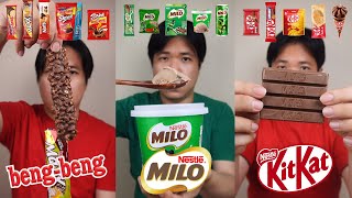 KOMPILASI MUKBANG SERBA BENGBENG MILO DAN KITKAT [upl. by Enohpesrep820]