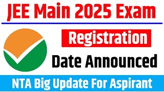 jee mains 2025 application form JEE main exam application form 2025 JEE mains exam date 2025 [upl. by Reyaht]