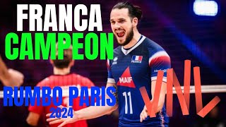 FRANCIA CAMPEON VNL 2024 [upl. by Derian161]