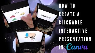 How to Create an Clickable Interactive Presentation using Hyperlinks in Canva [upl. by Liggett314]