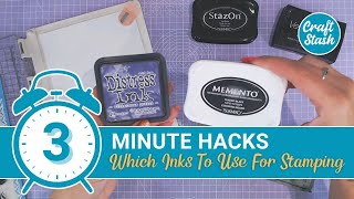 3 Minute Card Making Hacks  Which Ink Pads to Use for Stamping with Lou Collins [upl. by Novy]