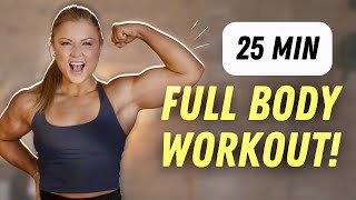 25MIN GANZKÖRPER WORKOUT FÜR ANFÄNGER  OHNE Zusatzmaterial amp Springen [upl. by Annawat]