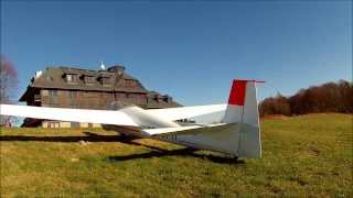 Bezmiechowa Bieszczady Glider flight Mountain gliding Sail Start gravity [upl. by Brownson709]