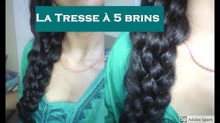 Comment faire une tresse 5 brins [upl. by Lansing812]