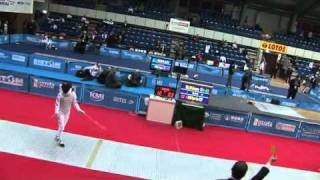 25022011 wf GP individual Gdansk 4 red NAM Hyun Hee KOR 15 vs TRILLINI Giovanna ITA 9 sd No [upl. by Patnode]