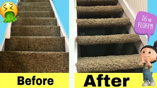 Easiest Carpet Install EVER  Carpeting Stair Treads [upl. by Thinia953]