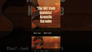 The Girl from Ipanema Acoustic Guitar Karaoke Songs with Lyrics [upl. by Annemarie]