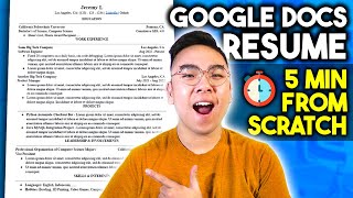 How to Make a Google Docs Professional Resume in 5 Minutes full tutorial [upl. by Angele]