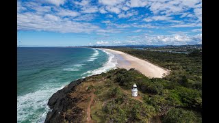 Fingal Head  Drone Footage  New South Wales  Dolphins  4K Video [upl. by Ranitta]