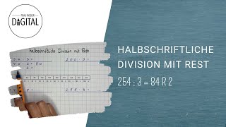 Halbschriftliche Division mit Rest inkl Arbeitsblatt [upl. by Tremain353]